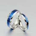 New arrival blue titanium lovers rings, his and hers matching promise rings jewelry